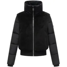 Navahoo Damen, Teddy-Fleecejacke warme Winterjacke mit hohem Kragen Teddyzone 14 Black Gr. XL - XL