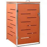 vidaXL Mülltonnenbox für 1 Tonne 69x77,5x115 cm Edelstahl