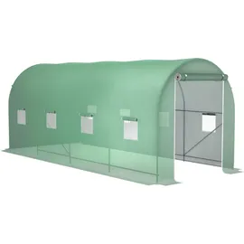 Outsunny Foliengewächshaus B/H/L: ca. 200x210x500 cm & Grün weiß