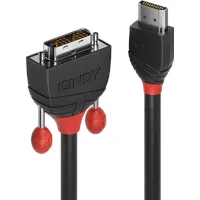 Lindy HDMI / DVI Adapterkabel HDMI-A Stecker, DVI-D 18+1pol. Stecker 0.50m Schwarz 36270 HDMI-Kabel