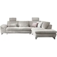 Die PlanBar Ecksofa »MP-IN14007 L-Form«, wahlweise mit Bettfunktion und verstellbaren Kopfstützen, in Cord, beige