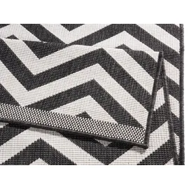 Northrugs Palma Wendeteppich 80 x 350 cm schwarz