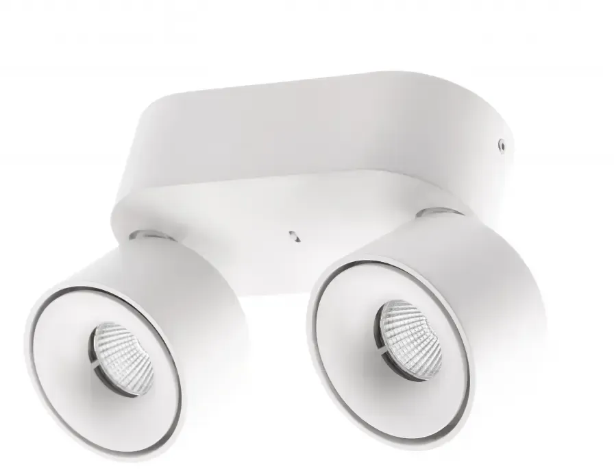 GTV Deckenlampe BIANCO 2 flammig 16W 36° IP20 weiß - CCT Switch