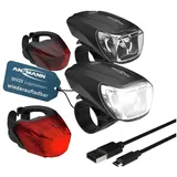 Ansmann Fahrradbeleuchtung Set 2 Stk. Rücklicht