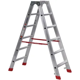 Euroline Alu-Stufenstehleiter 2 x 6 Stufen (3057706)