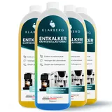 KLARBERG® Entkalker Kaffeevollautomat geeignet für DeLonghi, Siemens, Philips, Nespresso, Melitta, Sage uvm. - Universal Kaffeemaschinen Entkalker flüssig - 4 x 750 ml