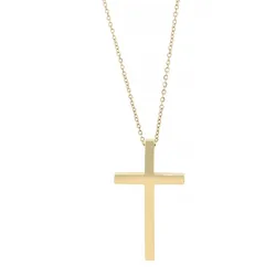 Kette mit Anhänger ADELIA ́S "Neuheit 2025 - Unisex Edelstahl Halskette mit Anhänger Kreuz", gold, kreuz, Halsketten, Damen, unbekannt, Edelstahl
