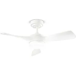 PERENZ Sirio-Lüfter aus weiß lackiertem Metall, 18 W LED 7186 B ​​​​CT, Gleichstrommotor