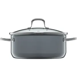 WMF Fusiontec Essential Bratentopf mit Deckel, 24 cm, Calm Grey