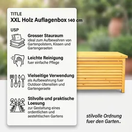 MuCoLa Auflagenbox 140 x 52 x 46 cm Braun