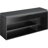 Tectake Natalya 104 x 49 x 30 cm gepolstert / schwarz
