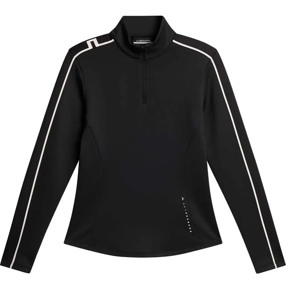 Lindeberg Nefe Quarter Zip Mid Layer Damenpullover Black - L