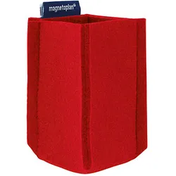 magnetoplan Stiftehalter magnetoTray SMALL rot Filz 6,0 x 6,0 x 10,0 cm