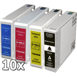 10 Ampertec Tinten ersetzt Epson C13T7891 - 7894 79XXL 4-farbig
