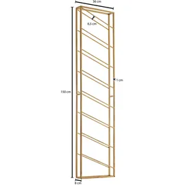 KADIMA DESIGN Weinregal 36 x 8 x 150 cm Gold