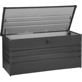Beliani Gartentruhe 400 l 132 x 64 cm Graphitgrau