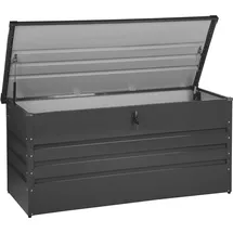 Beliani Gartentruhe 400 l 132 x 64 cm Graphitgrau