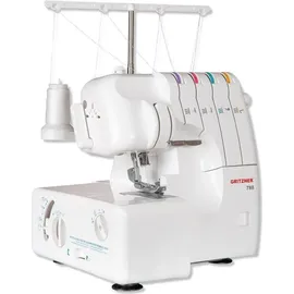 Gritzner - Kayser GRITZNER 788 Overlock Neue Version 2025 mit Fadenabschneider + LED Beleuchtung + E-Book mit QR-Code PLUS Handbuch "Meine Overlock" - Weiß