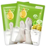 Colexy Fußmaske 2 Paar Fußpeeling-Maske, Hornhaut Socken Fuss Peeling Maske, Exfoliating Fussmaske für Zarte Füße, Hornhaut und Abgestorbene Haut Entfernen, Zarte Füße Fuß-SPA-Socken (Oliven/1)