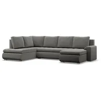 Xxxl U-Sofa, Hellgrau, Textil, U-Form, 300x89x200 cm, Wohnzimmer, Sofas & Couches, Wohnlandschaften, Wohnlandschaften in U-Form