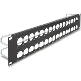 DeLock 19? D-Typ Patchpanel mit Entlastungsschienen 32 Port 2 HE schwarz