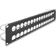 DeLock 19? D-Typ Patchpanel mit Entlastungsschienen 32 Port 2 HE schwarz