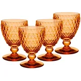 Villeroy & Boch Boston Coloured Weißweingläser 4er Set Apricot