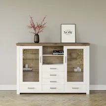 Set One by Musterring Highboard York Dekor Pino-Aurelio / Eiche Artisan