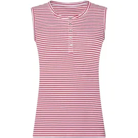 Sieh an! Shirttop in rot-geringelt | Gr.: 48