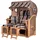 Mr. Deko Strandkorb Komplettset - bene living - Ammersee Teak - PE grau - Modell 583 - inkl. Liftersystem