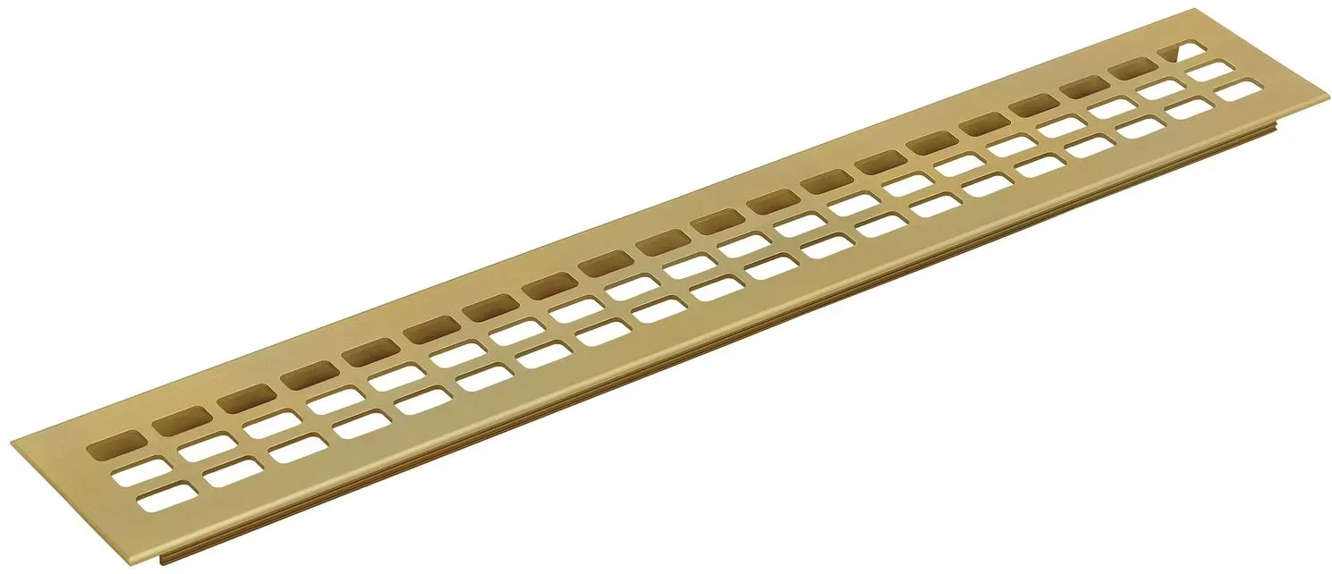 Lüftungsgitter 400 x 80 mm Aluminium gold eloxiert