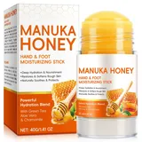 Manuka Honig Fersen & Ellbogencreme - Feuchtigkeitsspendende & Peelende Pflege für Trockene, Rissige Fersen & Füße, Erweichende Hornhautentfernung, für Glatte, Gesunde Haut, 40g