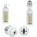 Intirilife E27 auf G9 Lampensockel Adapter in WEISS – 4x Lampenadapter zum Umformatieren von E27 auf G9 – 4er Set Konverter für Lampenfassung fü