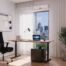 BISLEY E-wondertech Schreibtisch Rechteck: 140 X 80 cm Weiß