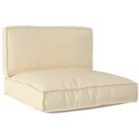 VidaXL 2-teilige Palettenkissen-Set Beige Oxford-Stoff