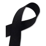 Gurtband Polyester 30 mm, 1,4 mm dick, in 16 Farben, robust & langlebig – ideal für Taschen, Rucksäcke, Hundeleinen, Gürtel & DIY-Nähprojekte (Schwarz)