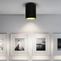 Licht-Erlebnisse Deckenlampe Ø 8.9 x (H)11.5 cm in Schwarz Gold | Gr.: onesize