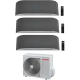 Toshiba - klimagerät trial split inverter inverter haori serie 10000+10000+16000 (9000+9000+15000) mit ras-3m18u2avg-e wi-fi integrated