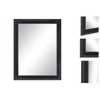 BigBuy Spiegel Wandspiegel Schwarz Holz Glas 72,5 x 3 x 93 cm schwarz