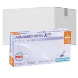 arnomed Nitril XTRA PURE Einmalhandschuhe, puderfrei, violett 354-L , 1 Packung = 100 Stück, Größe L