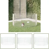 Freilaufgehege 10-teilig 54x80 cm Verzinktes Eisen - Hasenstall - Kaninchengitter - Kleintiergehege - Outdoor Enclosure - Freilaufgehege - The Living