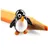SIKORA 13XS Mini Glasfigur Pinguin H ca. 1,3 cm