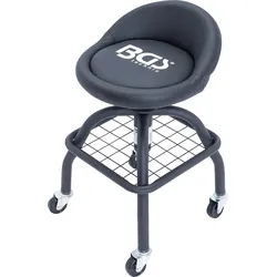 BGS 70145 Werkstatt Stuhl Werkstattstuhl höhenverstellbar mit 4 Rollen 540-680mm