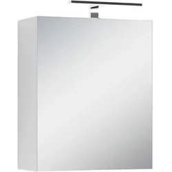 Spiegelschrank Spree mit LED 1 Tür BHT 50x60x20 cm Weiß