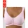 PETITE FLEUR Soft-BH PETITE FLEUR, Damen, Gr. 85, Cup F, rosa (rosa, weiß), Jersey, Obermaterial: 90% Baumwolle, 5% Elasthan, 5% Polyamid, BHs Soft-BH, ohne Bügel, Baumwolle mit Spitzen-Details, große Größen, bequemer BH