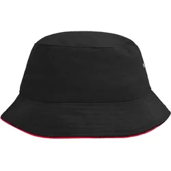 Fischer Hut - Farbe schwarz, rot - Größe S/M