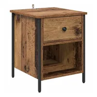VidaXL Nachttisch mit Schubladen Altholz 40 x 42 x