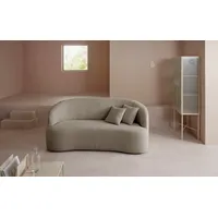 LeGer Home by Lena Gercke 3-Sitzer Dilara, gerundete Rückenlehne und Front, in 3 Bezugsqualitäten beige