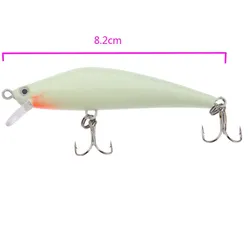 Lixada 3D 82 mm 8 g leuchtender Nachtköder, Minnow-Köder, harter Köder, künstliches Angelgerät