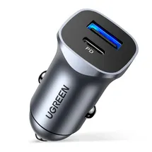 UGREEN 30780 KFZ-Ladestation 18w, USB-C® Buchse, USB-A Buchse USB PD Schwarz KFZ
